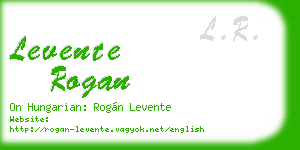 levente rogan business card